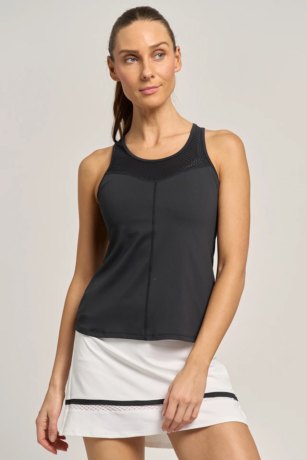 ForceTankフォースタンク| テニスウェア|ノースリーブ|Black | テニス