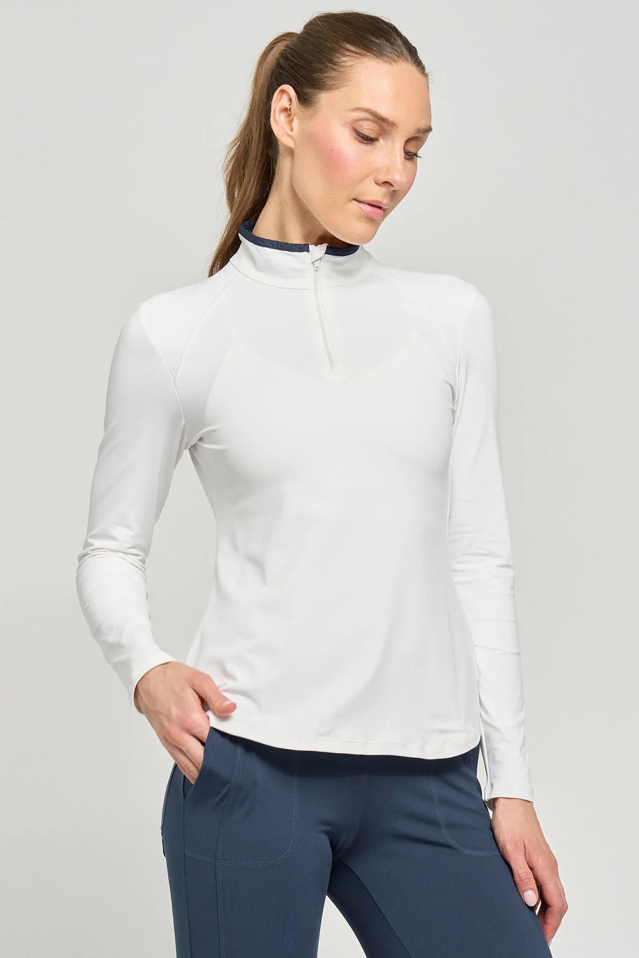 AngleTopアングルトップ|テニスウェア|長袖|White | テニスウェア