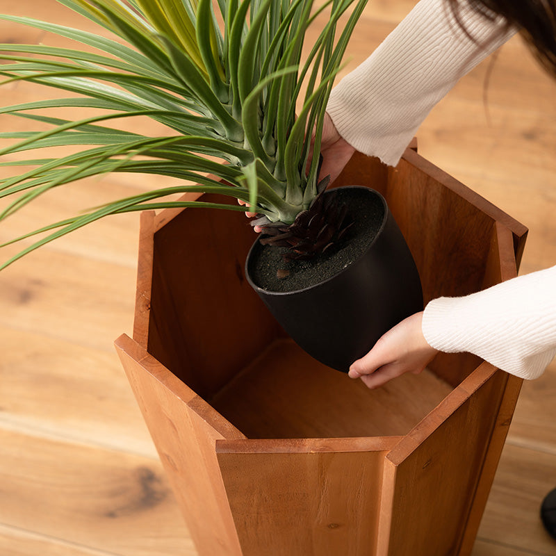 植物を鉢のまま入れるだけウッドプランターL – Good Decors
