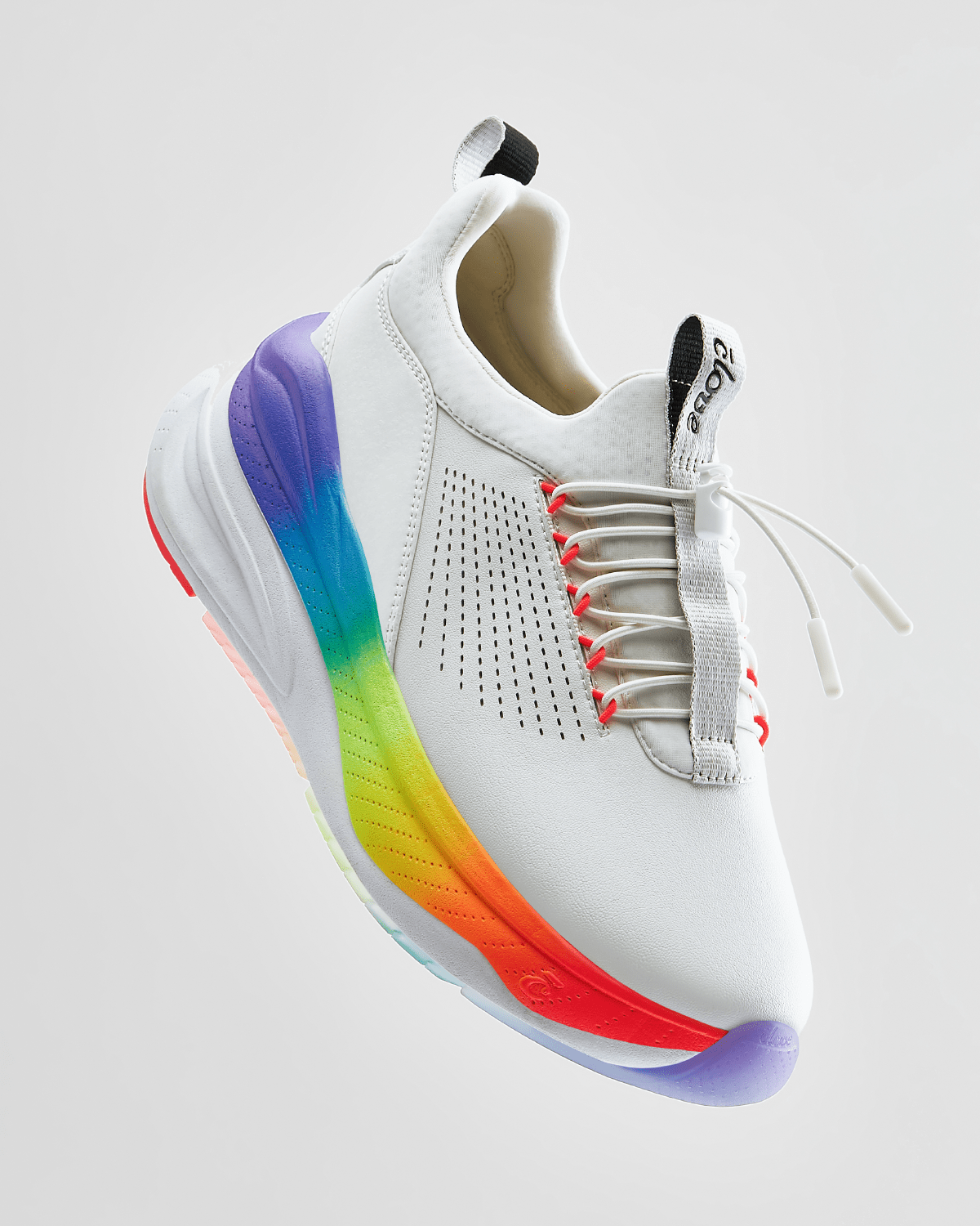 Men's Waterproof White Sneaker with Rainbow Sole | Clove