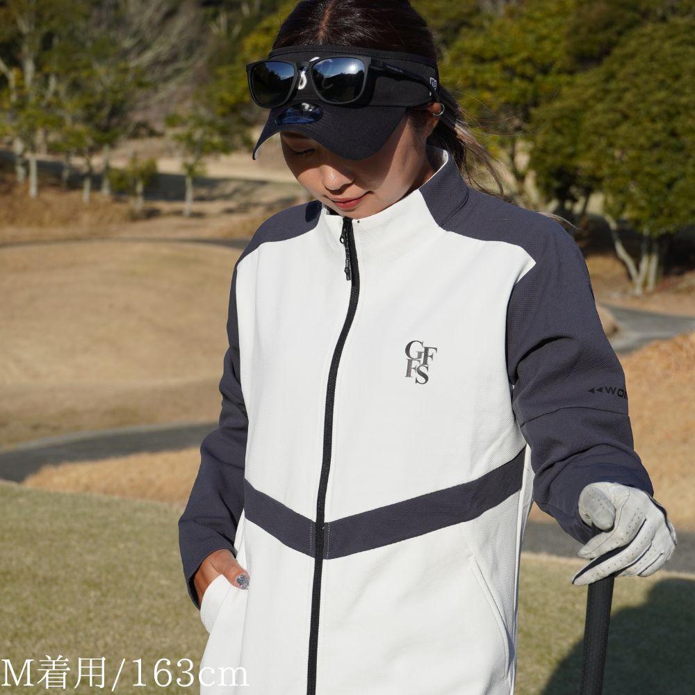 GFFS Logo Dry Jacket(white-gray) – GOLF FREAKS STORE