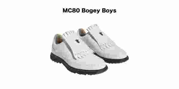 ADIDAS×BogeyBoys ホワイトレザーゴルフシューズ フリンジ付き ADIDAS