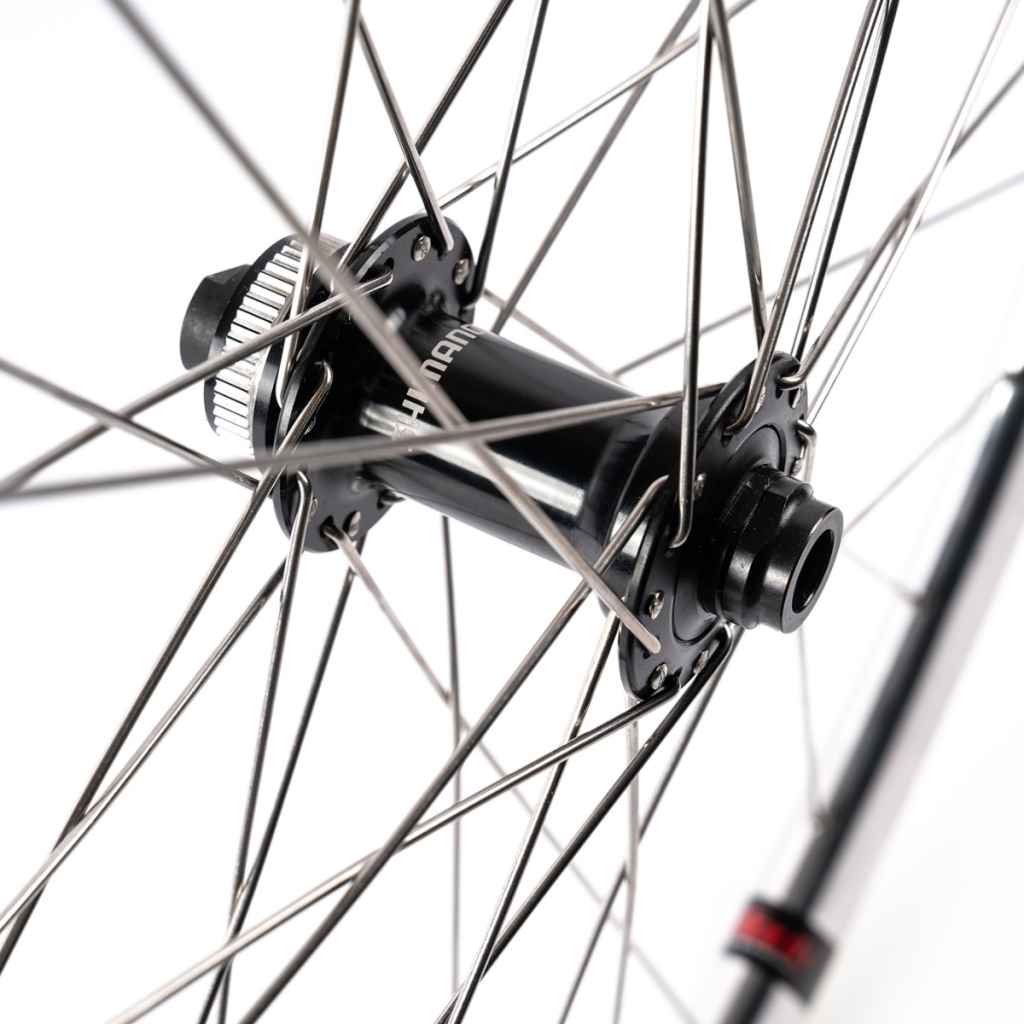 VELOCITY* aileron thru-axle disc wheel 700c (polish) - BLUE LUG