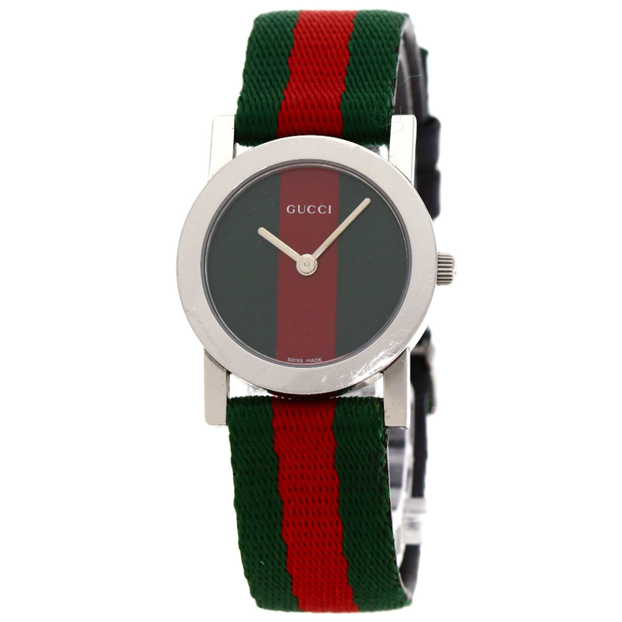 Gucci 5200L.1 Sherry Line Watch in Stainless Steel/Canvas and