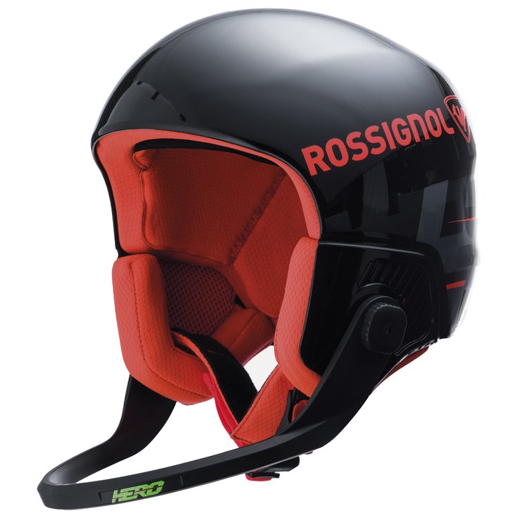 Rossignol Helmet Hero Giant Impacts Fis + Chinguard Black - Winter