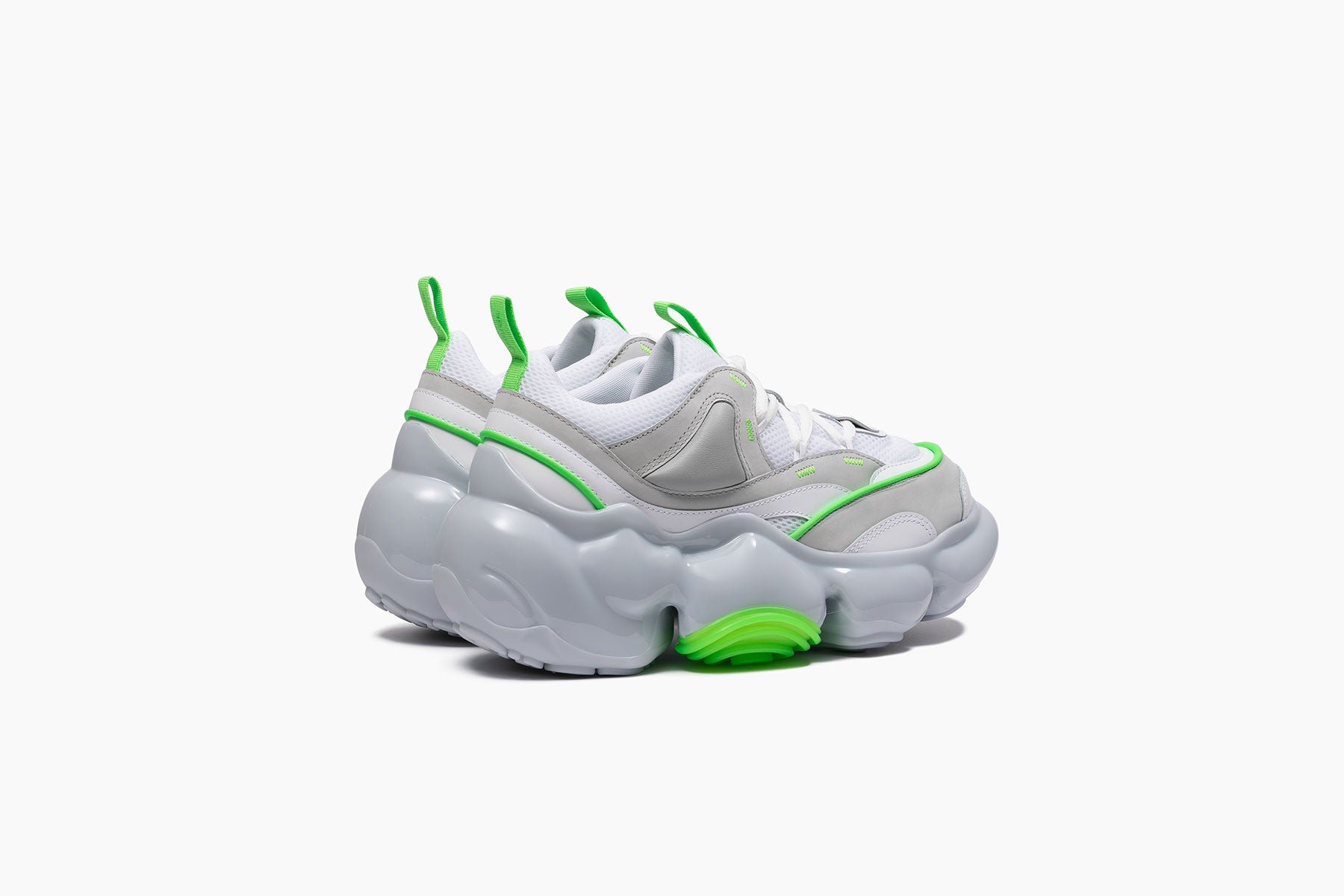 MOOPIE JAWS - WHITE NEON GREEN / ICEGRAY SOLID (ムーピー ジョーズ