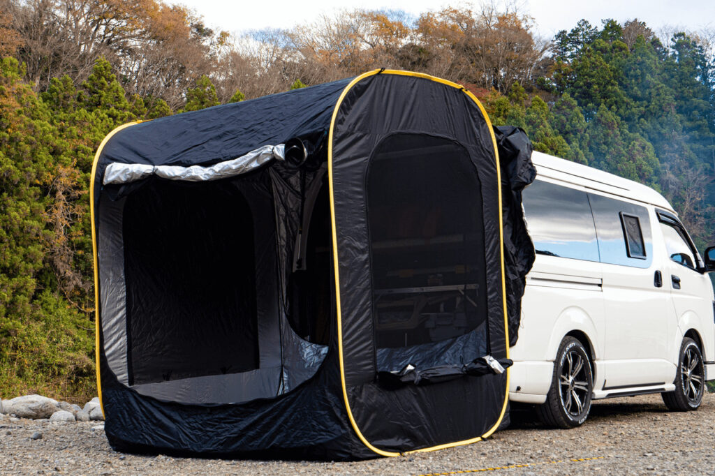 未使用 カースル 車連結テント 車中泊 キャンプ MOGICS CARSULE 楽天