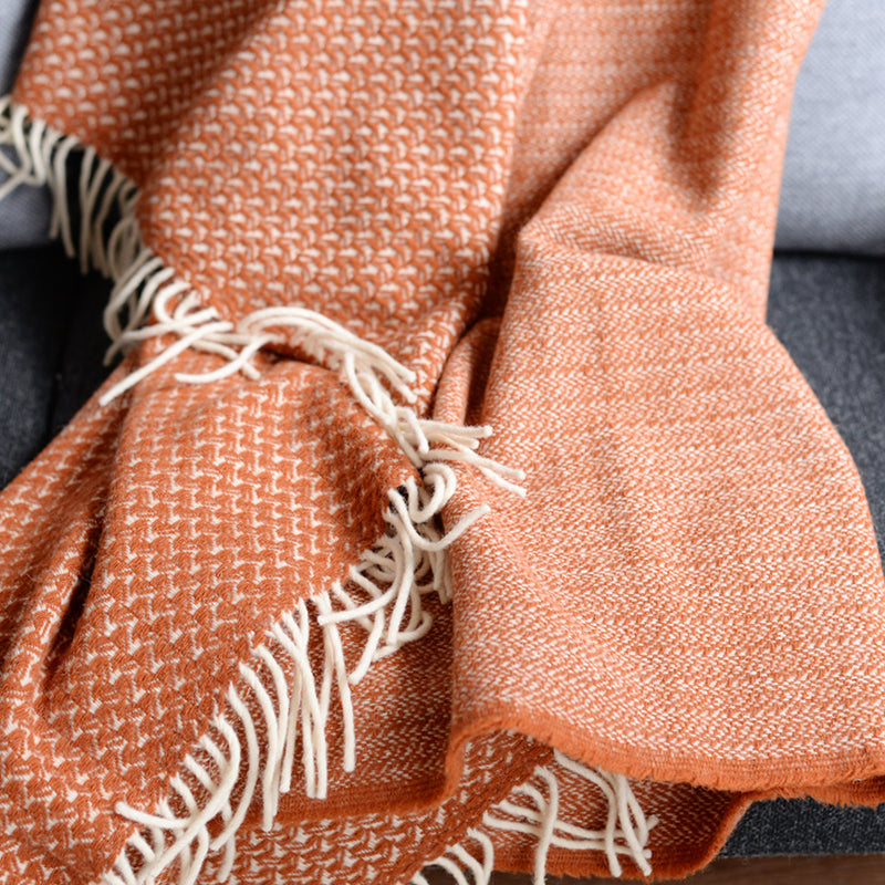 シ・コラサォン ウールブランケット Swallow Cloud Brick | 北欧家具