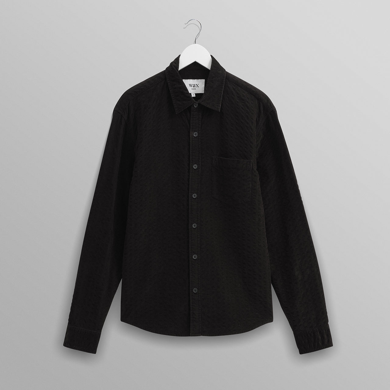 シェリーシャツ シアーサッカーコード (BLACK)