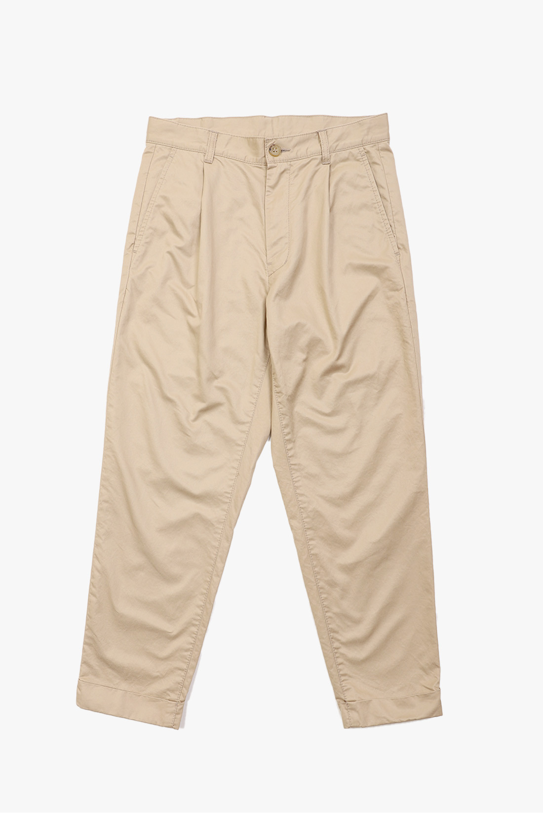 Beams plus 1pleat 80/3 twill Beige - GRADUATE STORE | EN