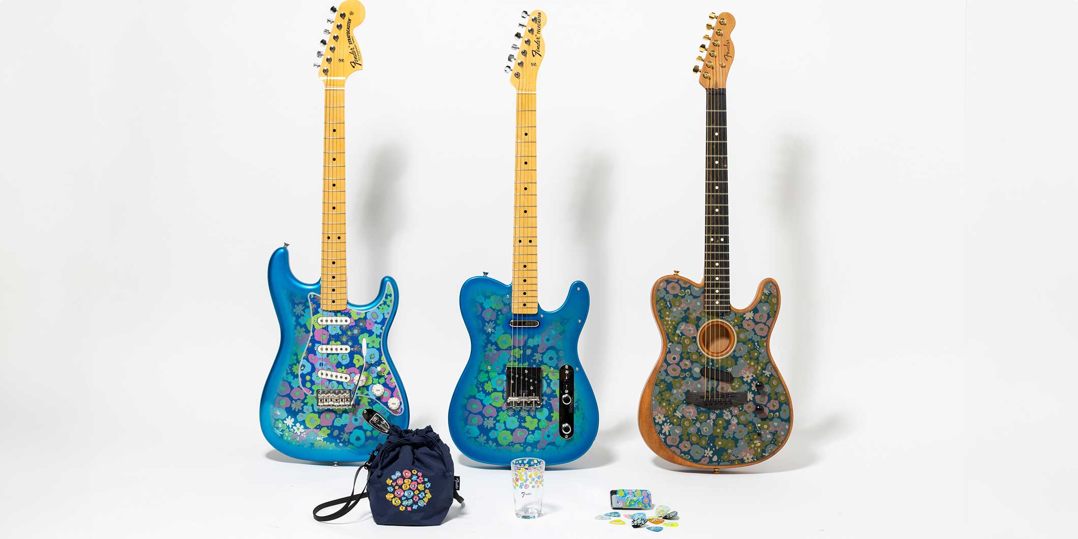 フェンダー、1960年代フラワーパワーにインスパイアされたBlue Flower