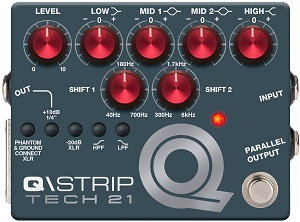 ベース用 EQ/DI】-Tech21- サウンドを思いのままに操る”Qstrip” ～ 4EQ