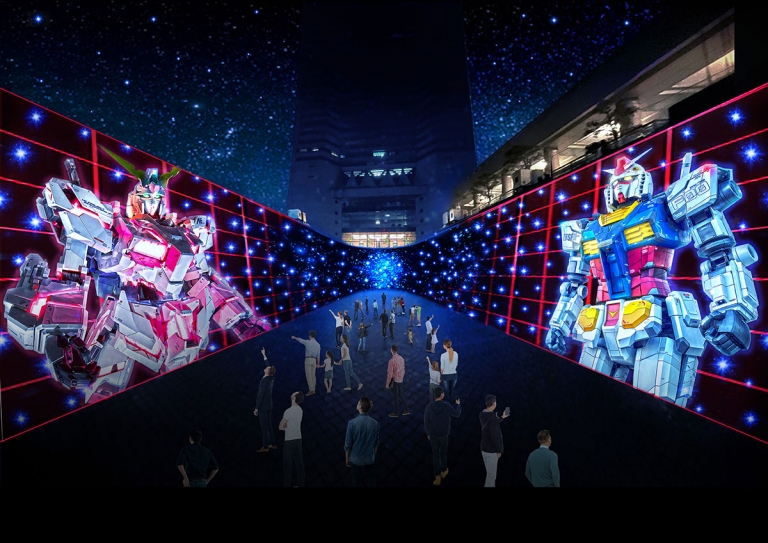 横浜でガンダムの企画多数！プロジェクションマッピングや実物大