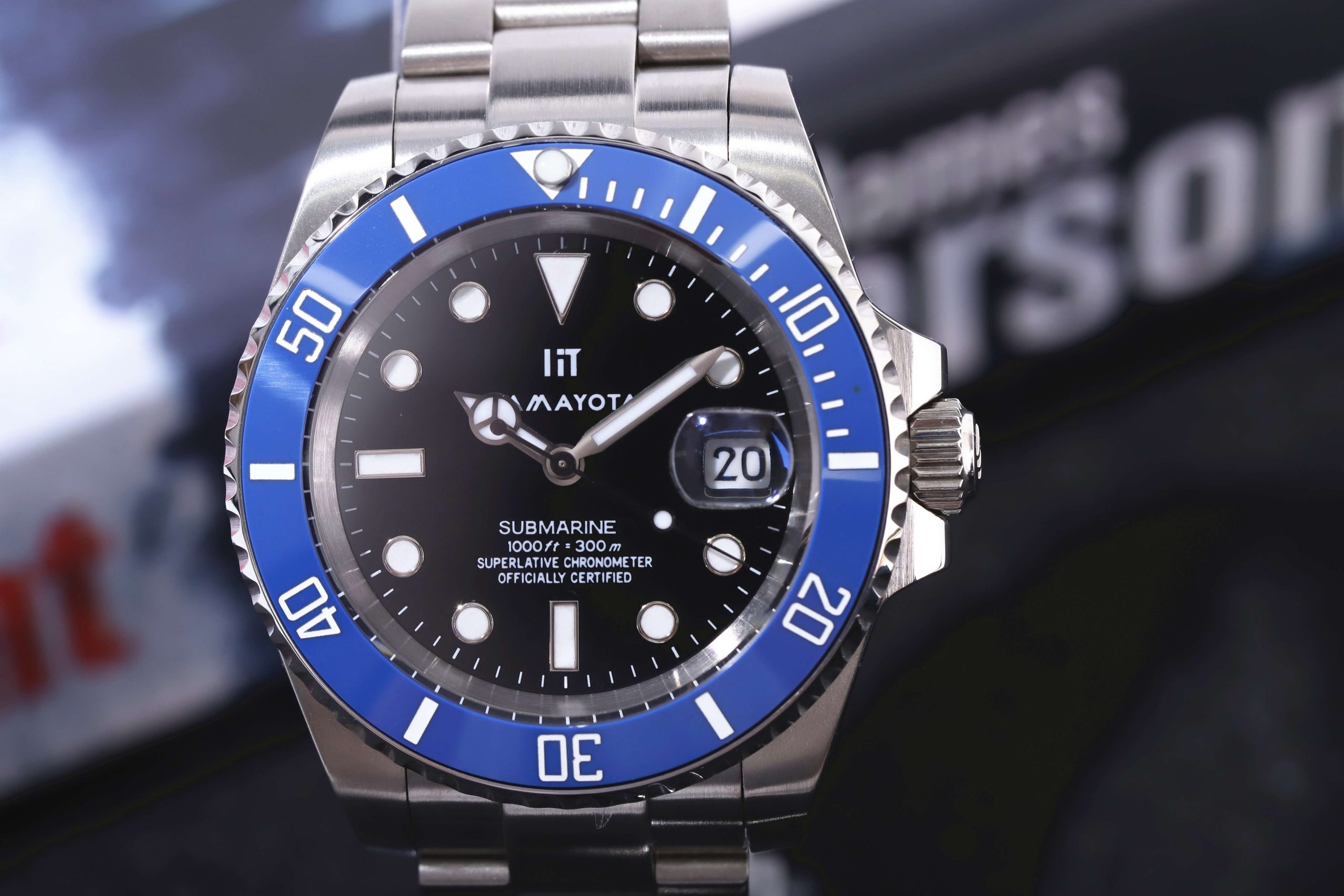 HAMAYOTA 腕時計 サブマリーナ メンズ 自動巻き ブルーベゼル