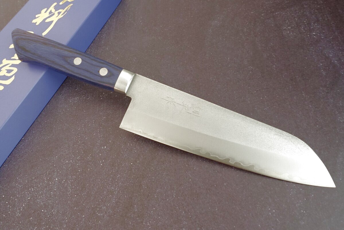 越前打ち刃物 増谷刃物 訓平作 梨地 VG1DPゴールド 三徳170mm