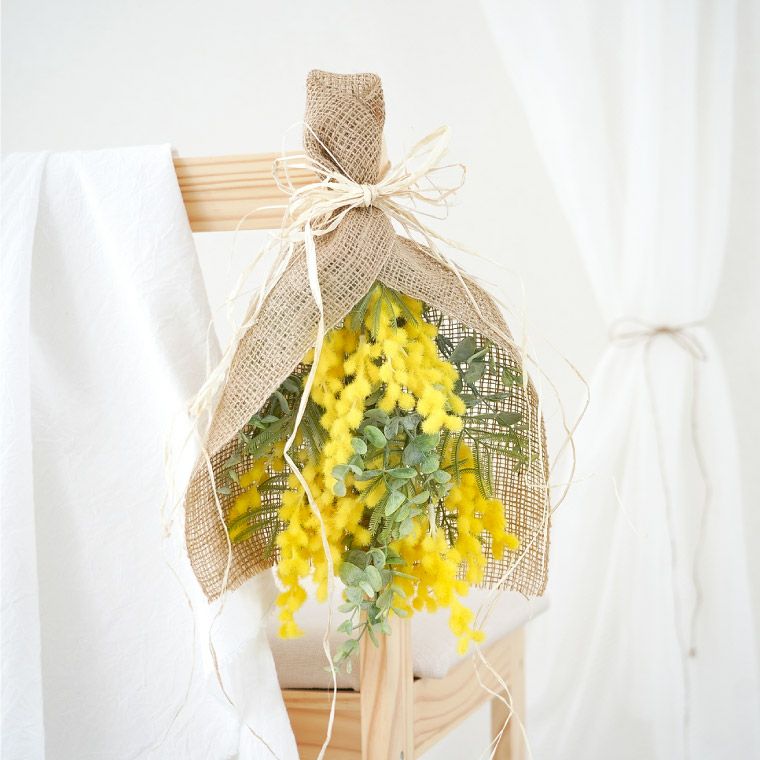 ミモザ アートスワッグ・40cm』 アーティフィシャルフラワー｜横浜花