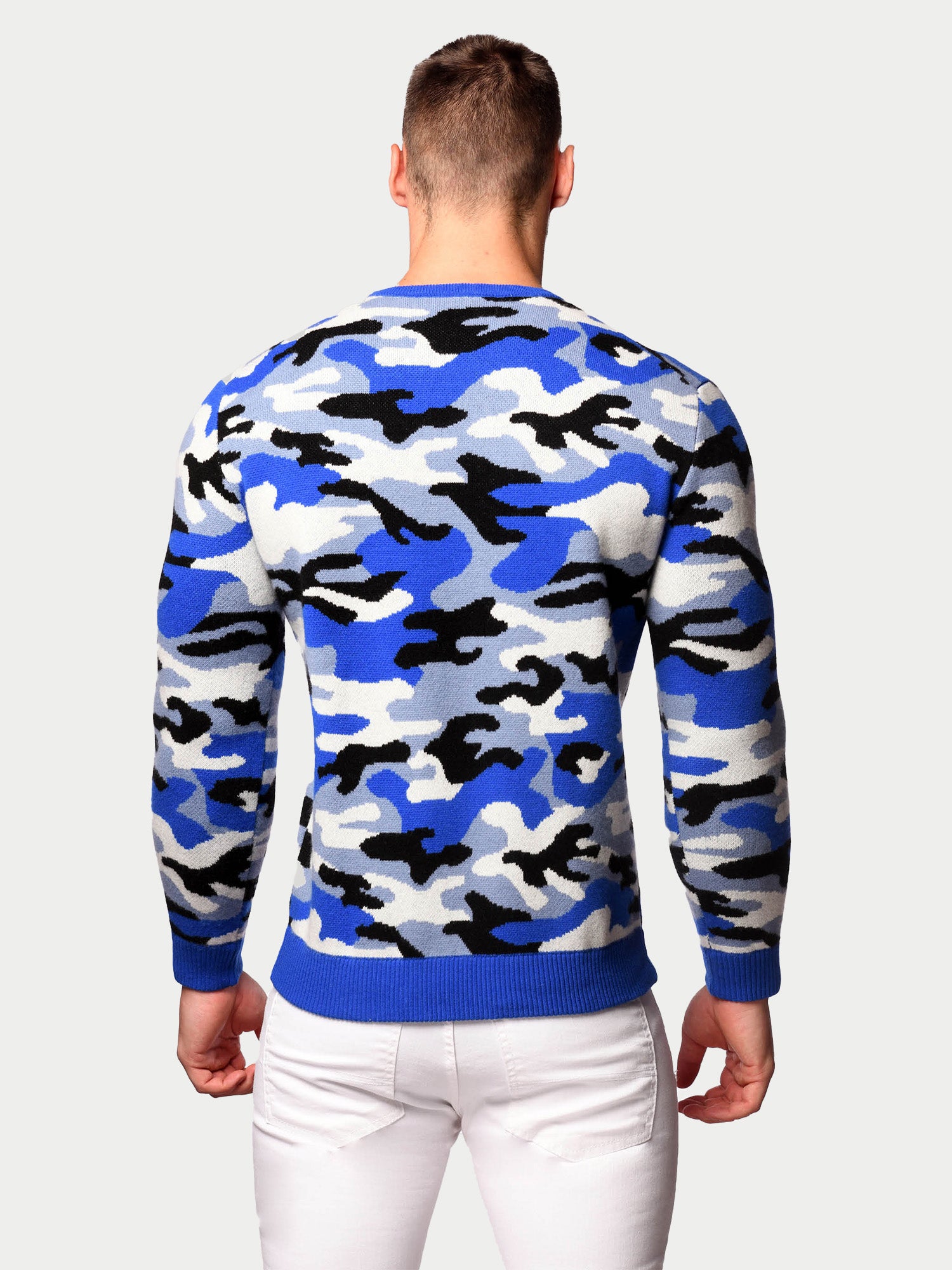 Merino Wool Birdseye Camo Sweater — Hand and Jones