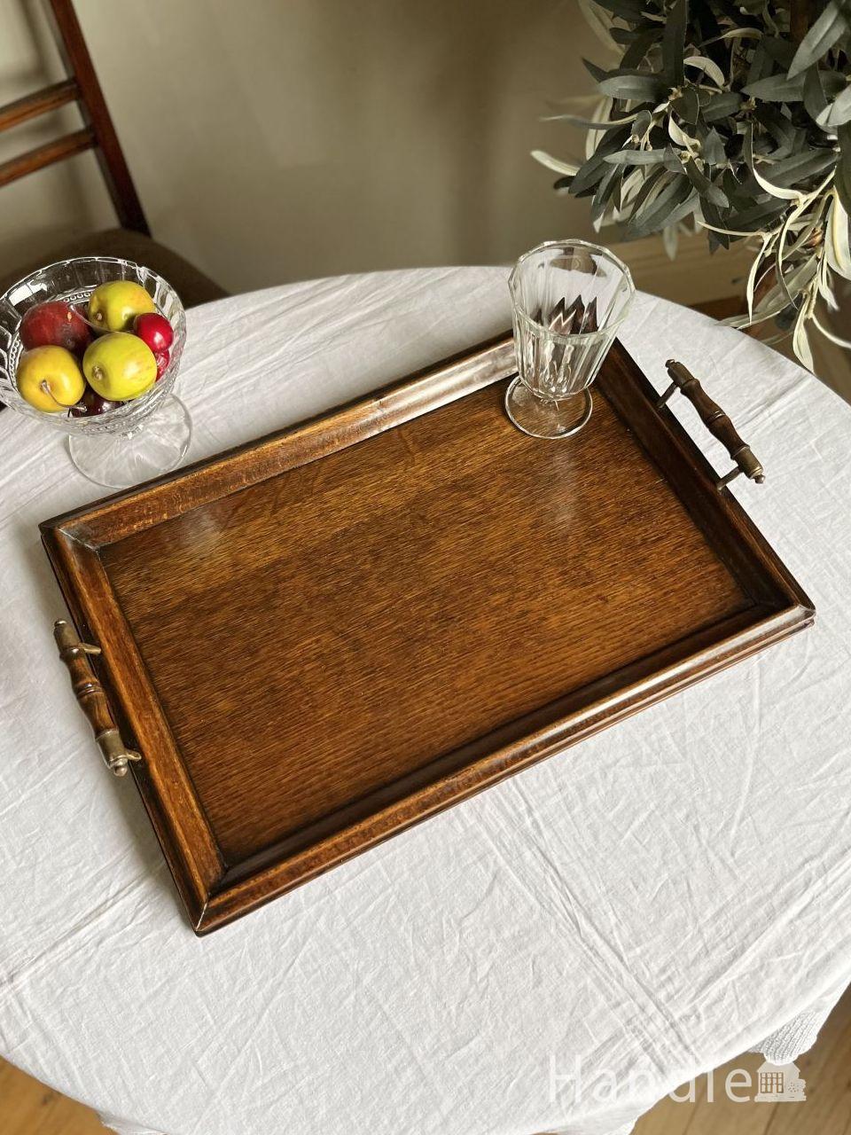 英国アンティークのシルバープレート、とっても美しい銀のお盆サルヴァ