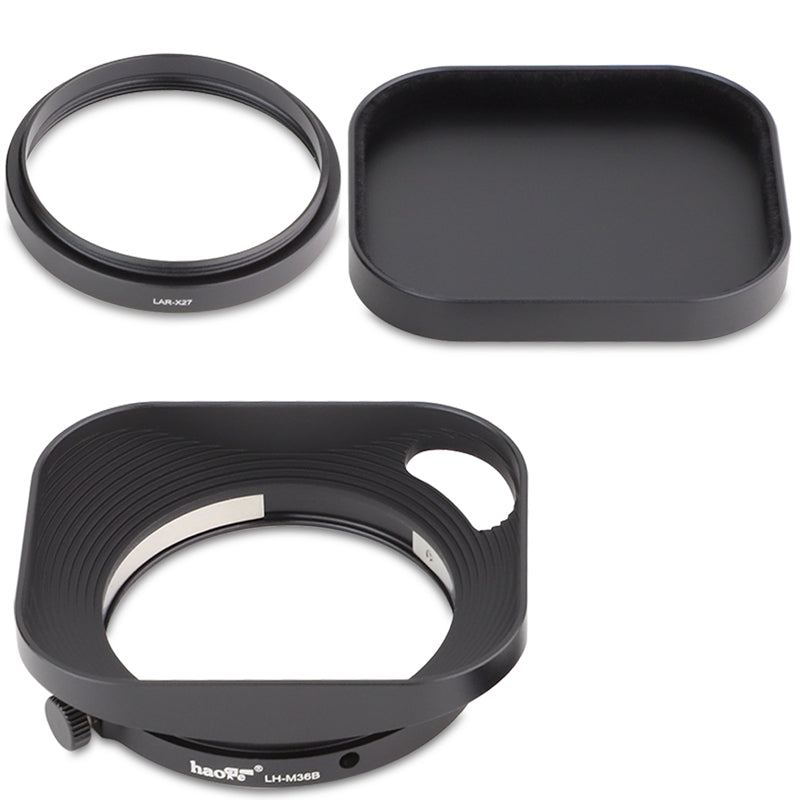 Haoge Lens Hood Metal Squaret for Fujifilm XF 23mm F2.8 R WR Lens