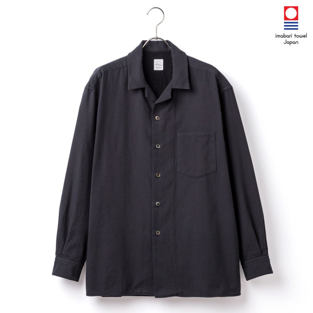 今治タオル・プレミアムパイル】 メンズ カジュアルシャツ 長袖