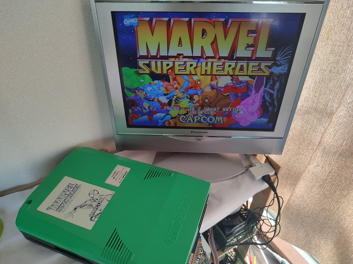 CPS2 Marvel vs. Capcom 30年前のアーケード基板をCpics2を使用して