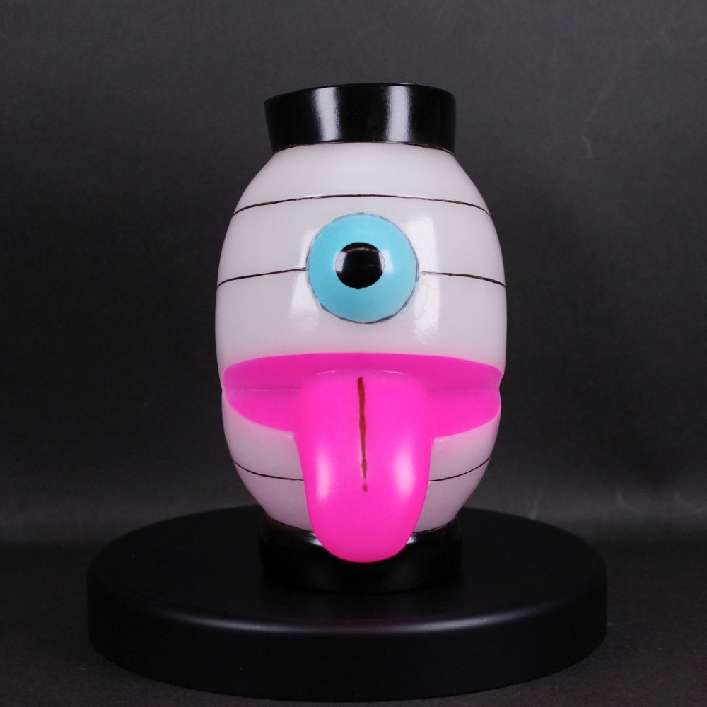 日本妖怪・お化け 「希少銘木・破れ提灯お化け」 緒締め 根付・提げ物