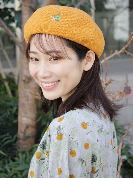 プチフルール刺繍ぽこぽこベレー帽（ベレー帽）｜SUPER HAKKA