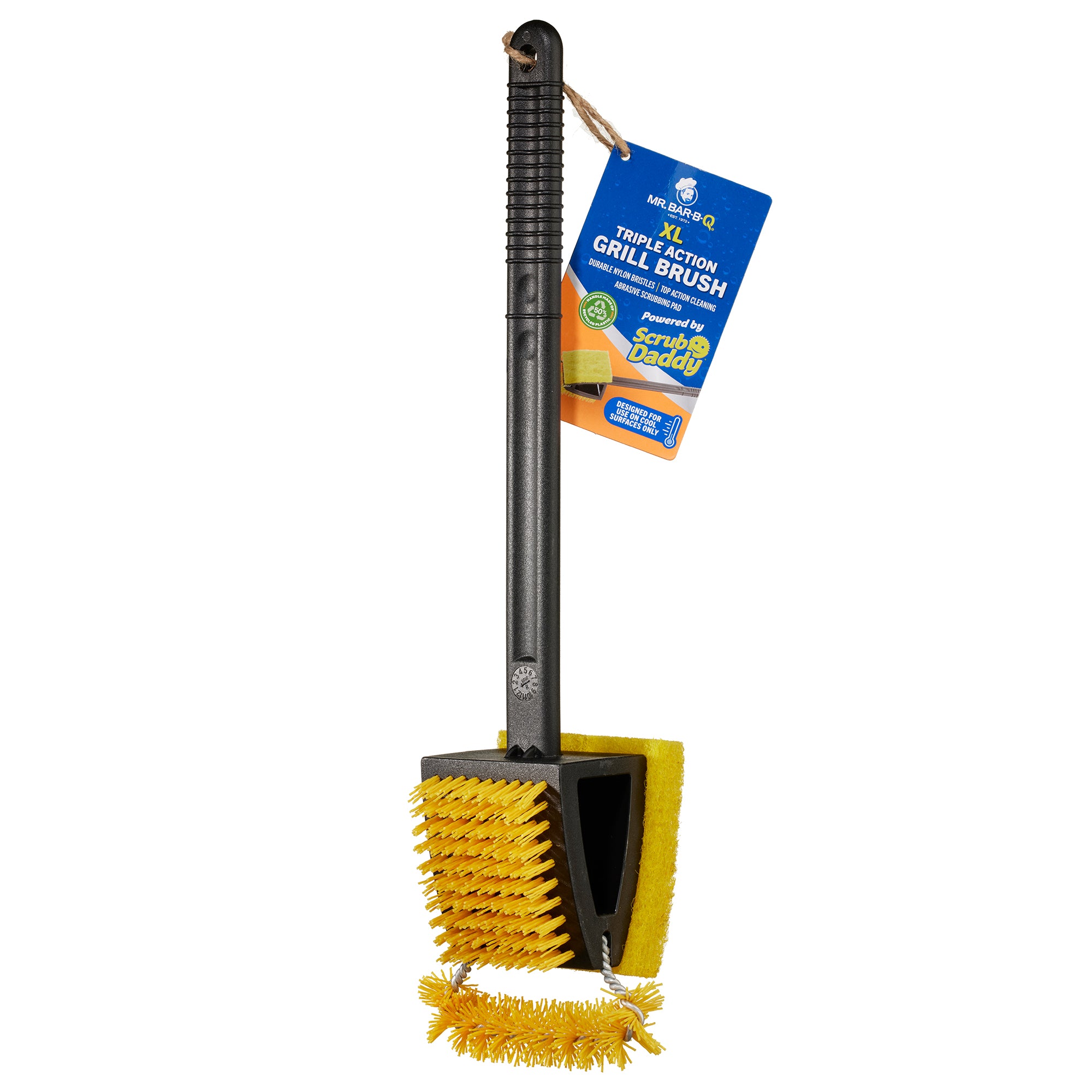 XL Triple Action Grill Brush Powered by Scrub Daddy® – Halftime Smoker