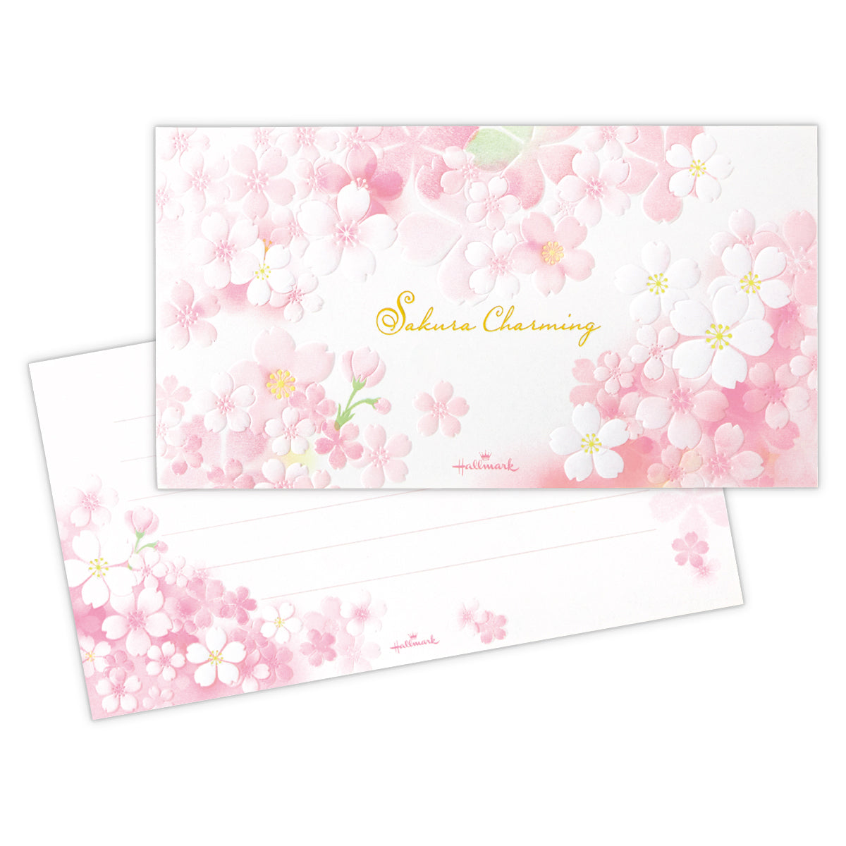 サクラチャーミング【桜柄一筆箋｜1柄14枚｜ヨコ罫】 – 日本ホール