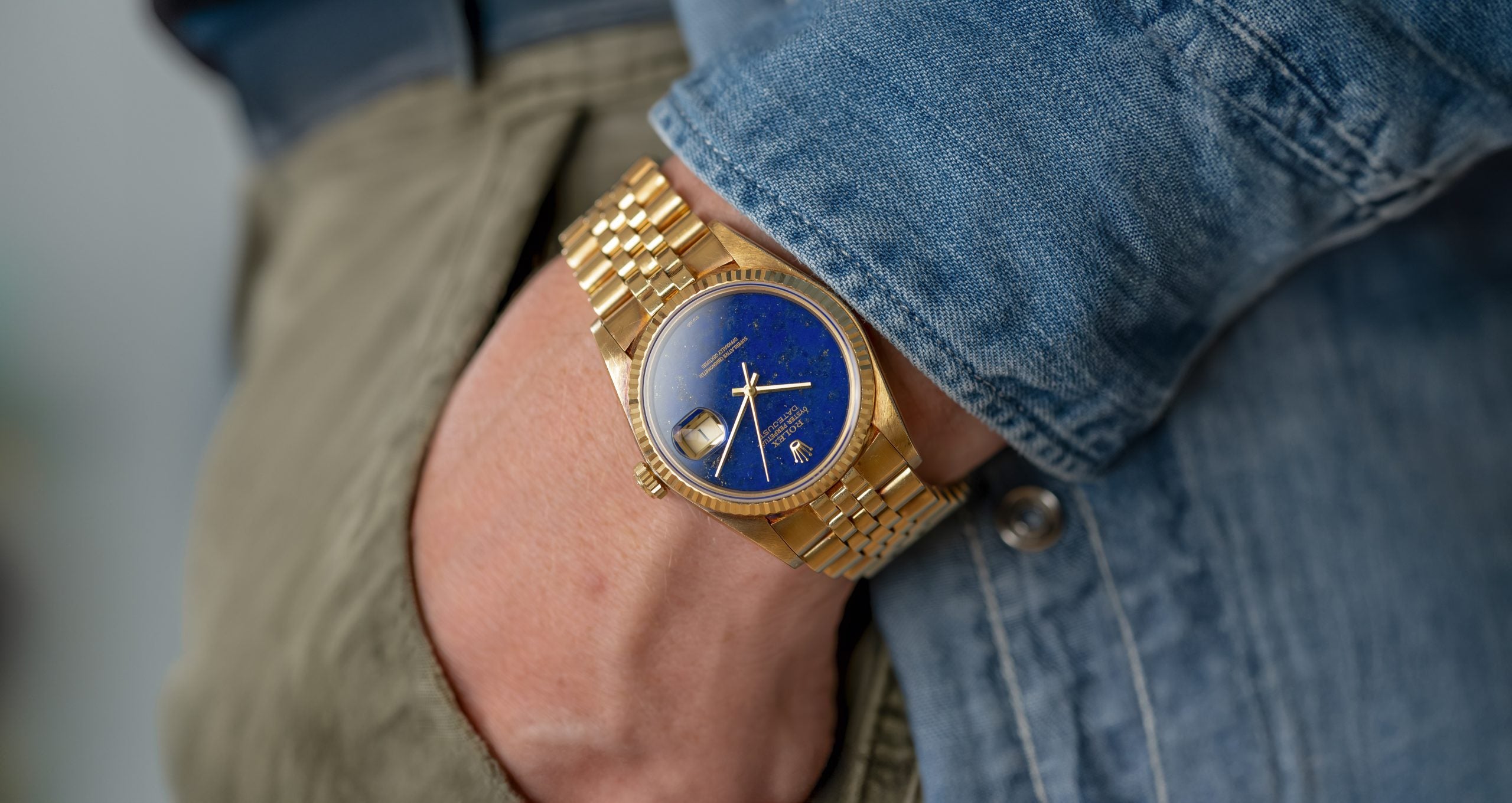 Lapis Dial 1601/8 Rolex Datejust – Hairspring