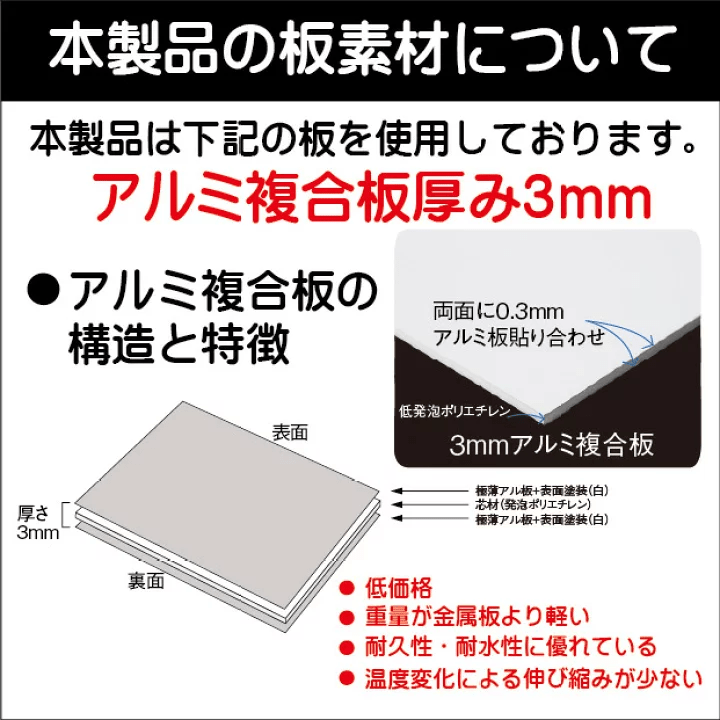 アルミ複合板看板 | プレート看板 | 平板看板 | はインクジェット出力