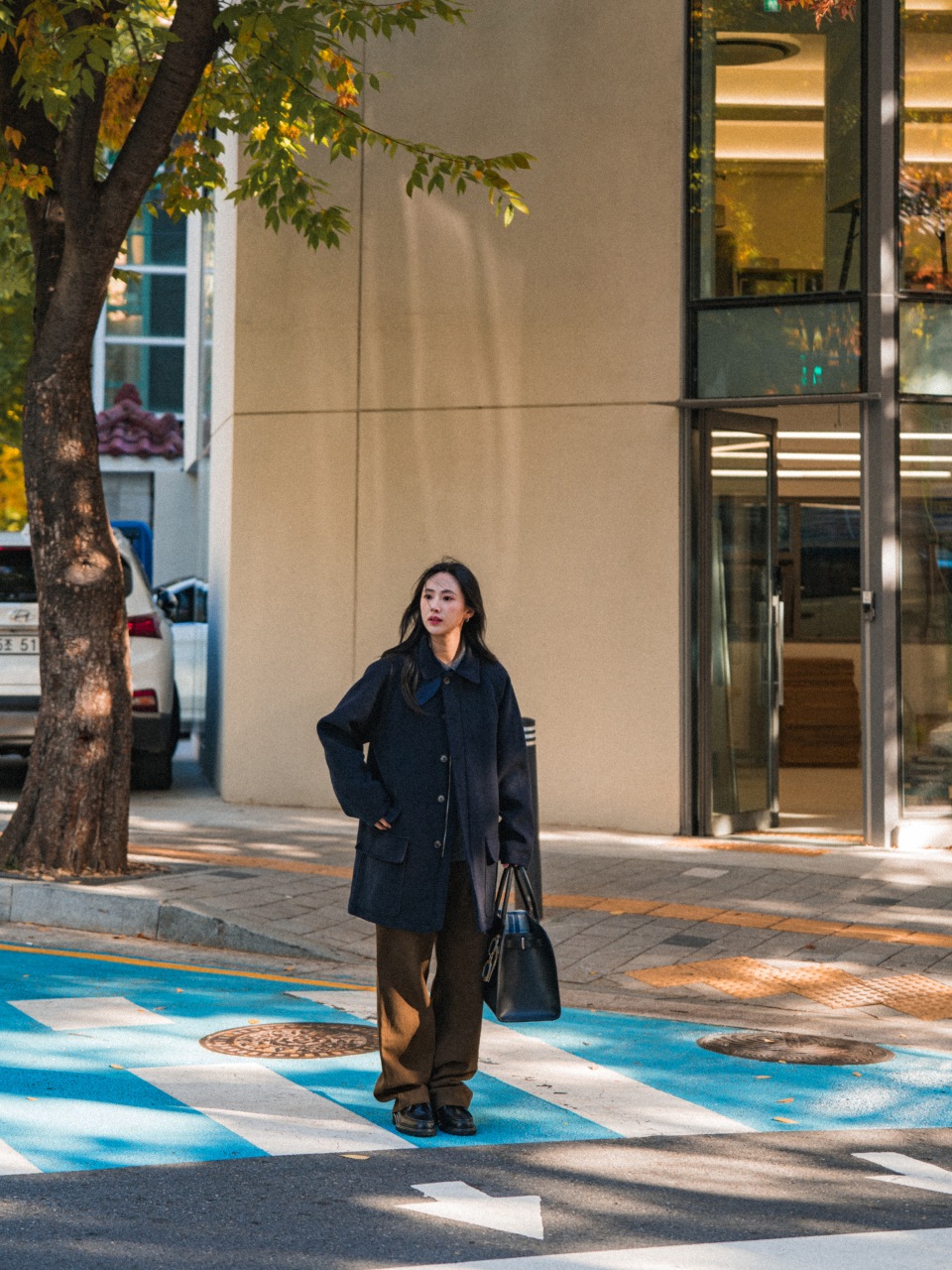 MUSINSA公式 | Havehad City Wool Half Coat (Charcoal)