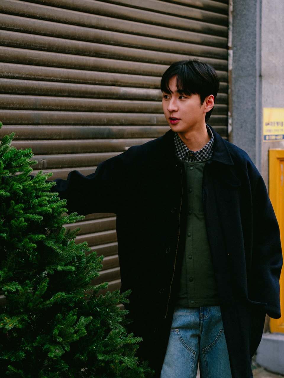 MUSINSA公式 | Havehad City Wool Half Coat (Charcoal)