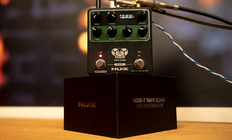 ○【箱・MIDIケーブル付】NUX NDD-7 TAPE ECHO ○【箱・MIDIケーブル付