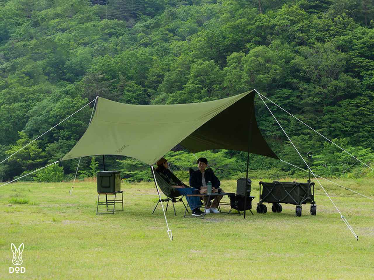 DOD いつかのタープTC ブルーグレー 中古品 DOD いつかのタープTC