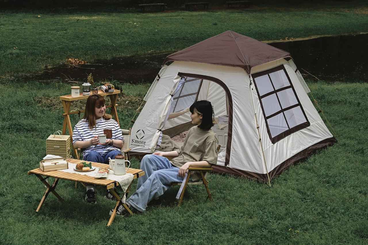 可愛さ抜群】S'moreから新作ポップアップテント『Vanilla Cozy