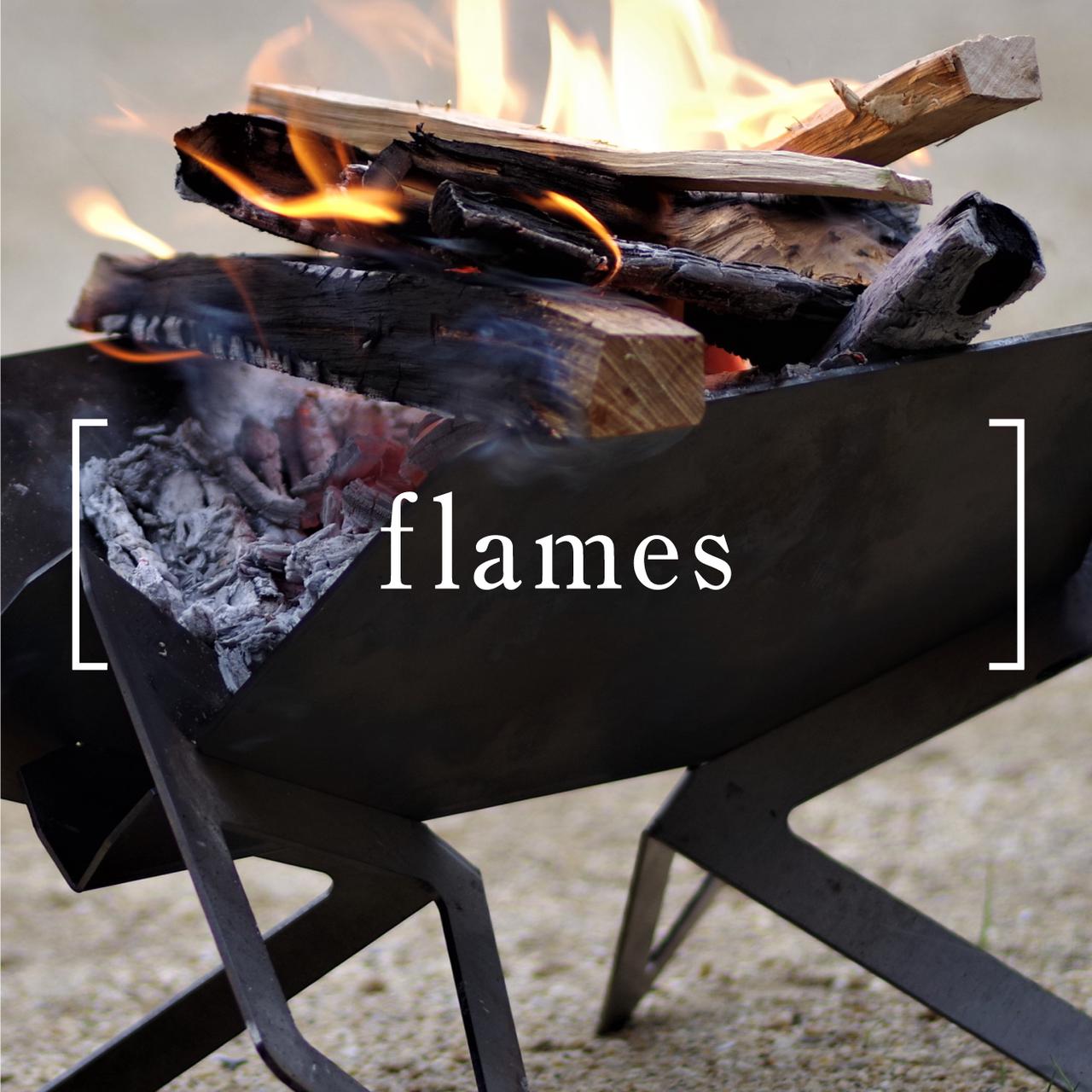 注目ギアブランド】鉄製ソロキャンプ用焚き火台・フレイムス［flames