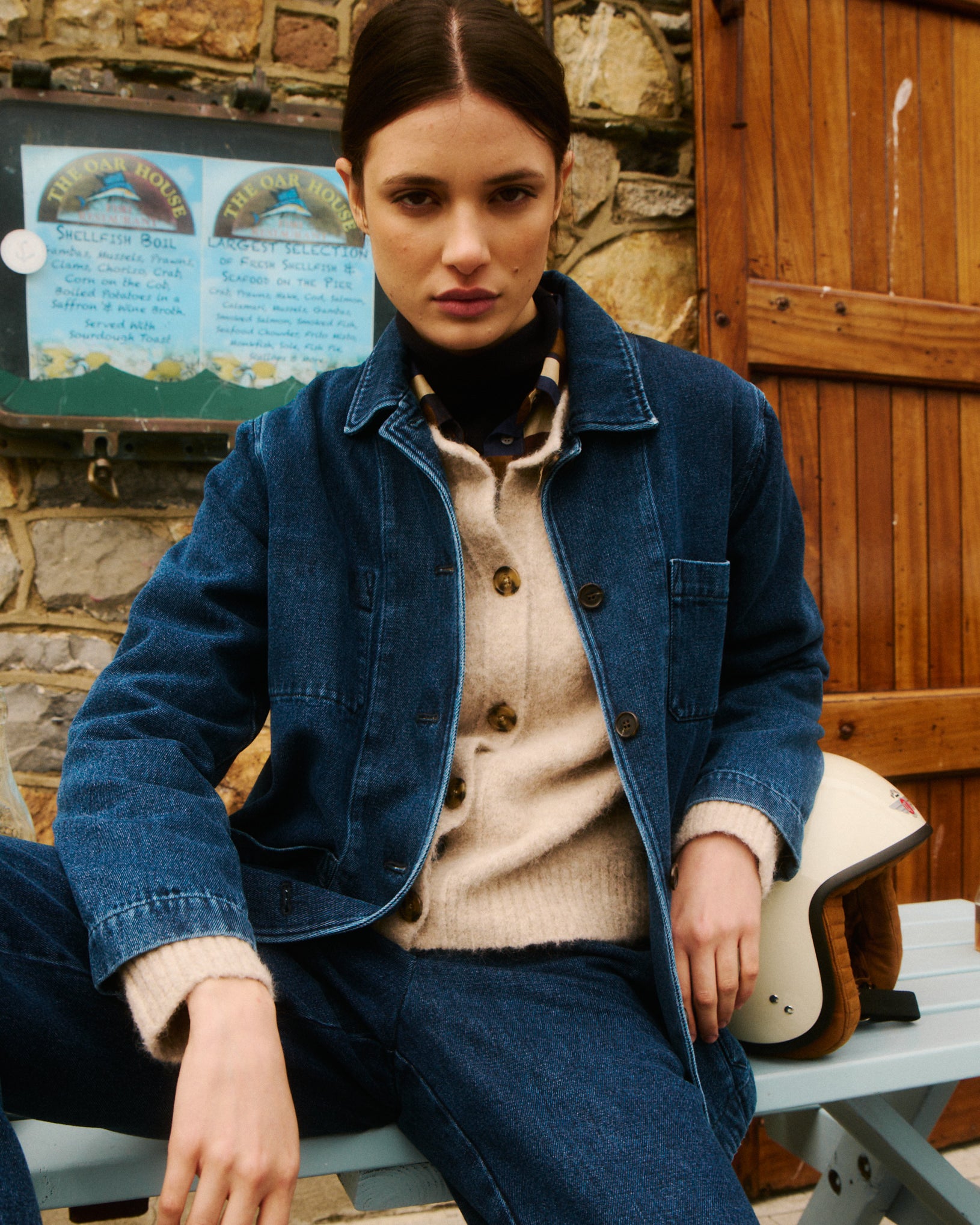Verdi Women's Denim Blue Lyocell & Cotton Jacket BEVC615-01