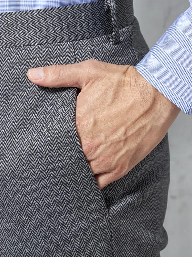 M．グレー 【ウォッシャブル】パンツ ノータック ファイテン ニット