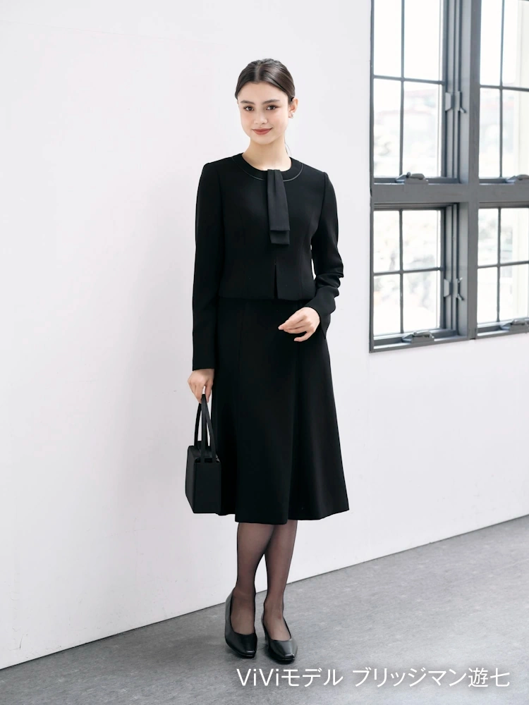 上下ウォッシャブル】フォーマル アンサンブル ボウタイ取り外し可