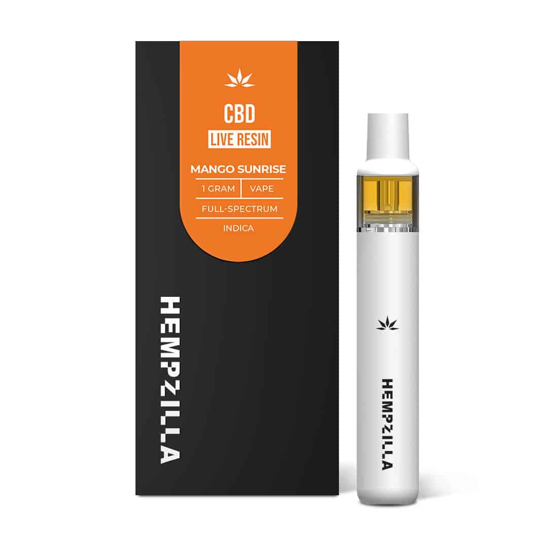 Mango Sunrise CBD Live Resin 1G Vape – Hempzilla CBD