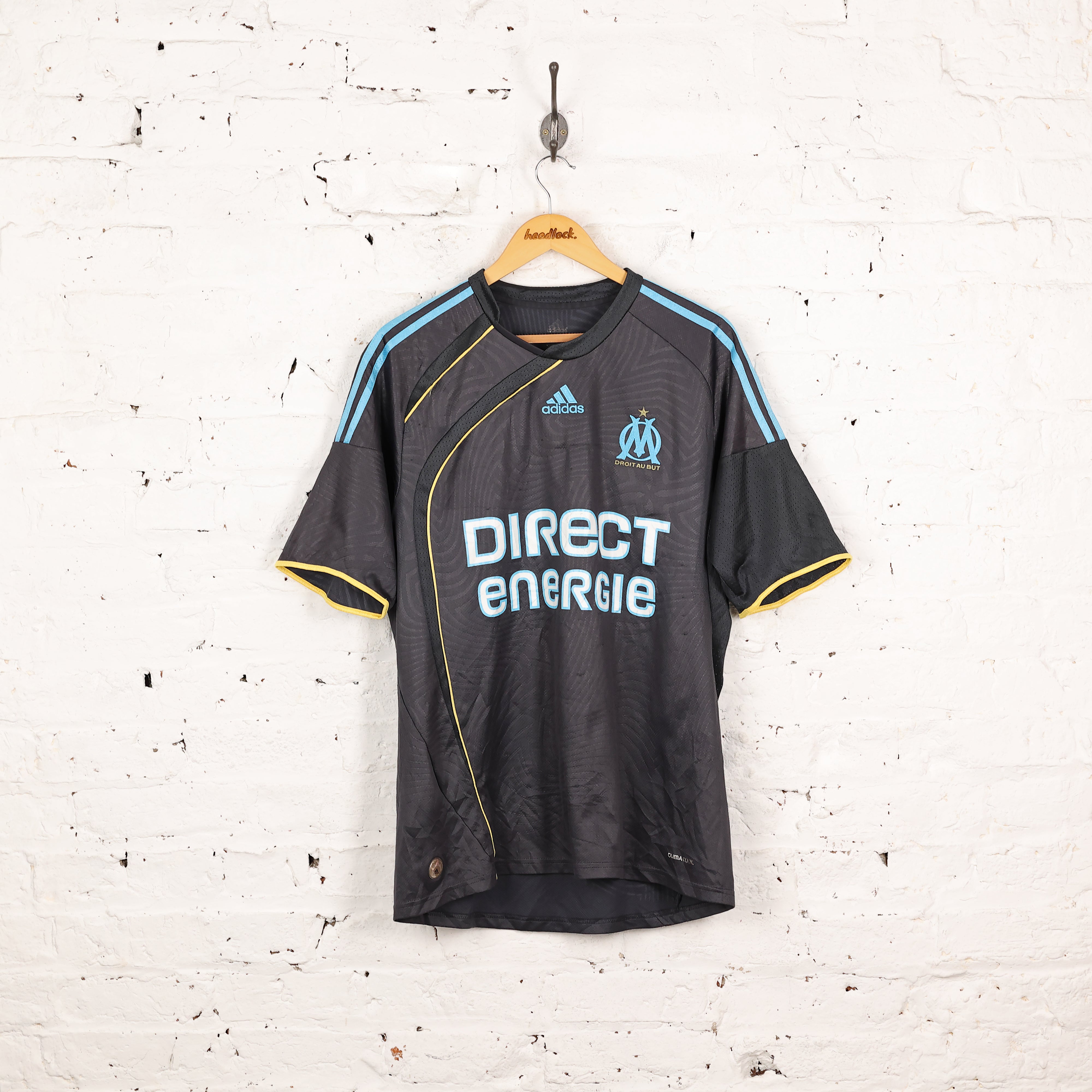 Adidas Olympique Marseille 2009 Lucho Third Football Shirt - Grey