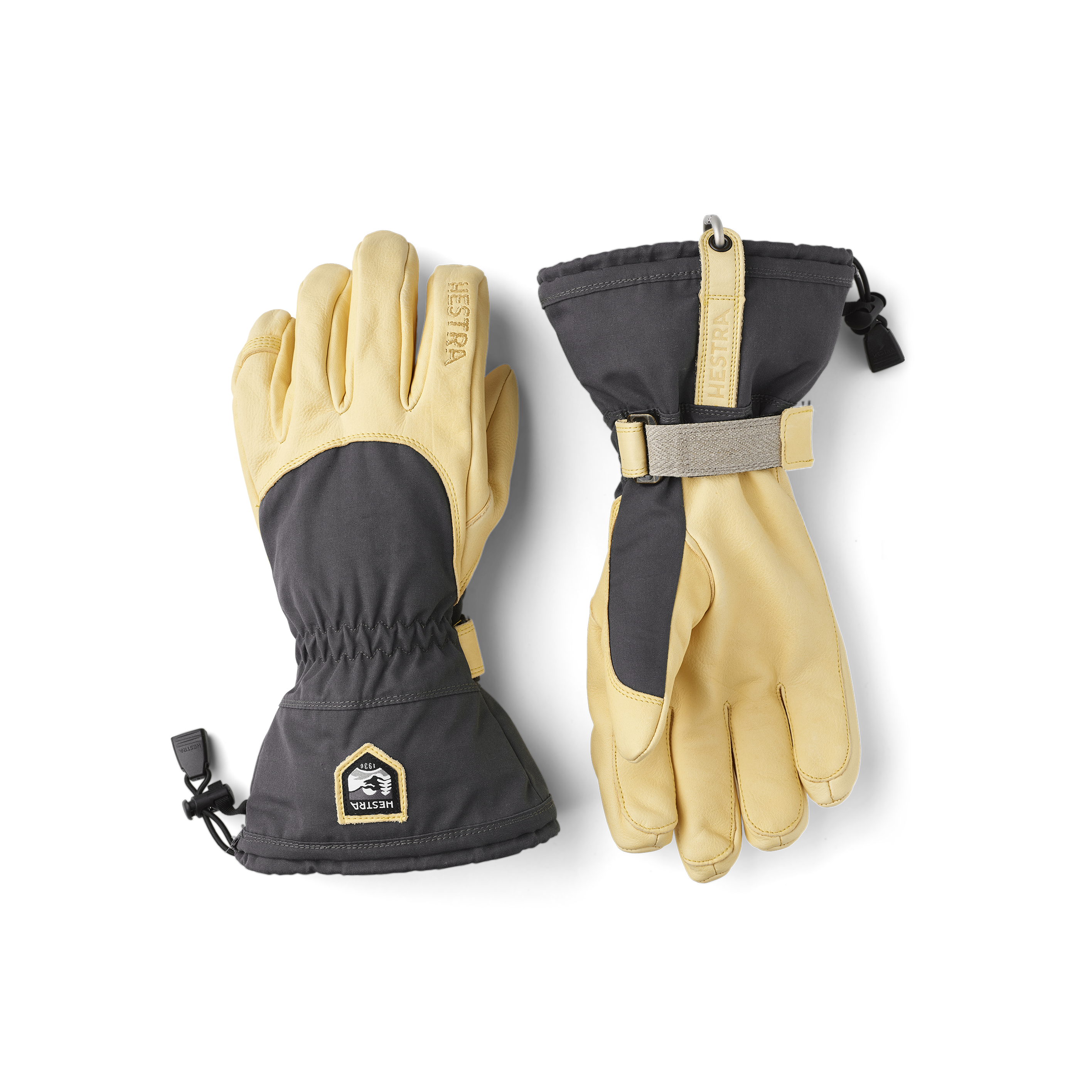 Narvik Ecocuir 5-finger - Grey | Hestra Gloves