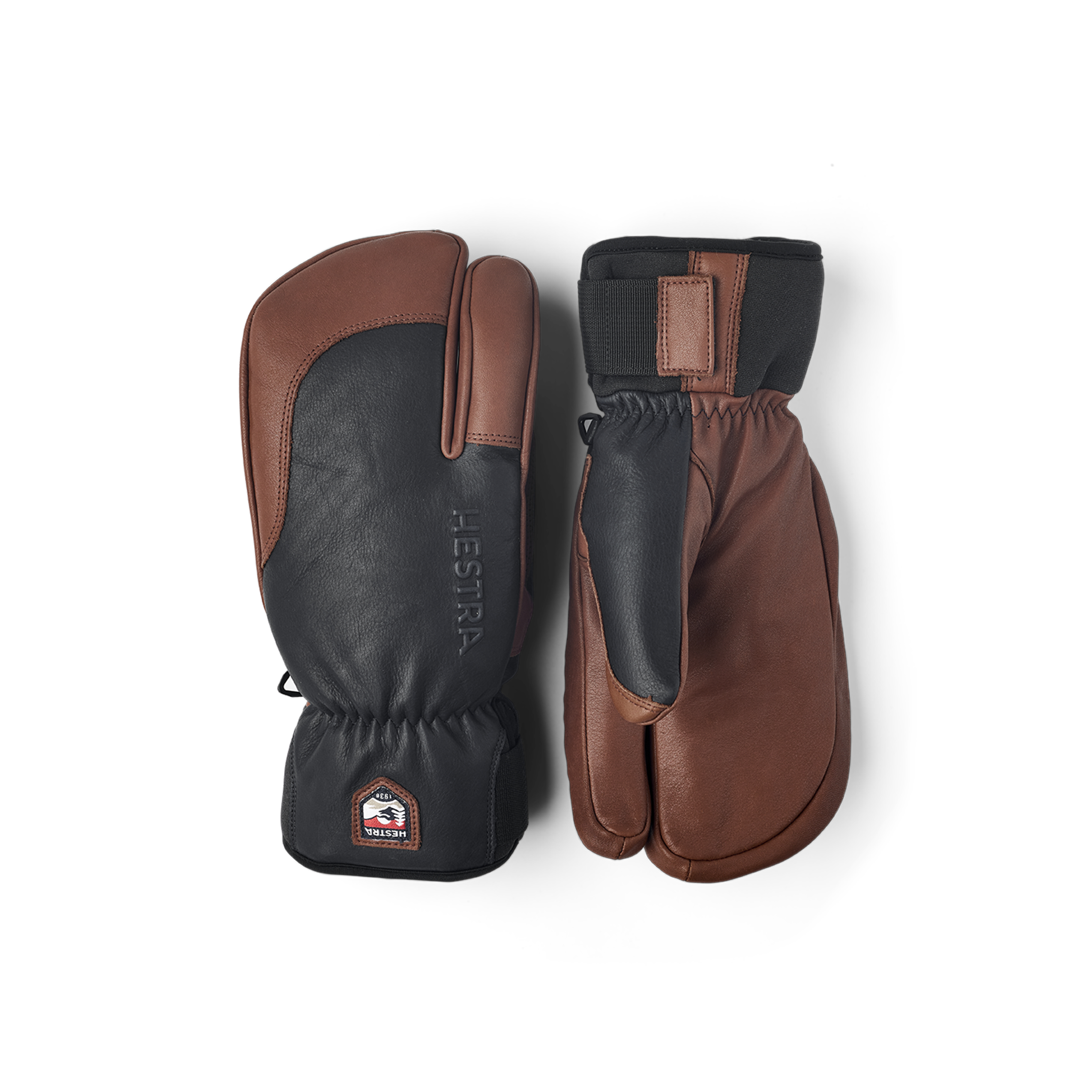 Topo 3-finger - Navy & Brown | Hestra Gloves