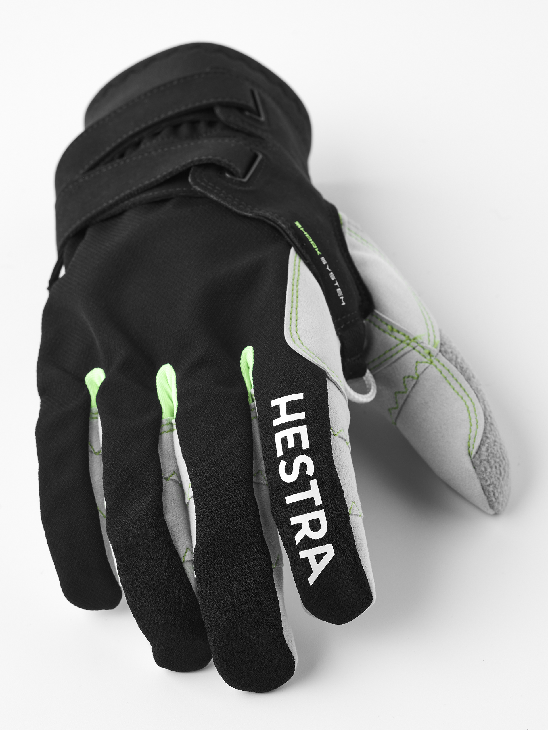 XC Ergo Grip Shark - 5 finger - Black & Light grey | Hestra Gloves
