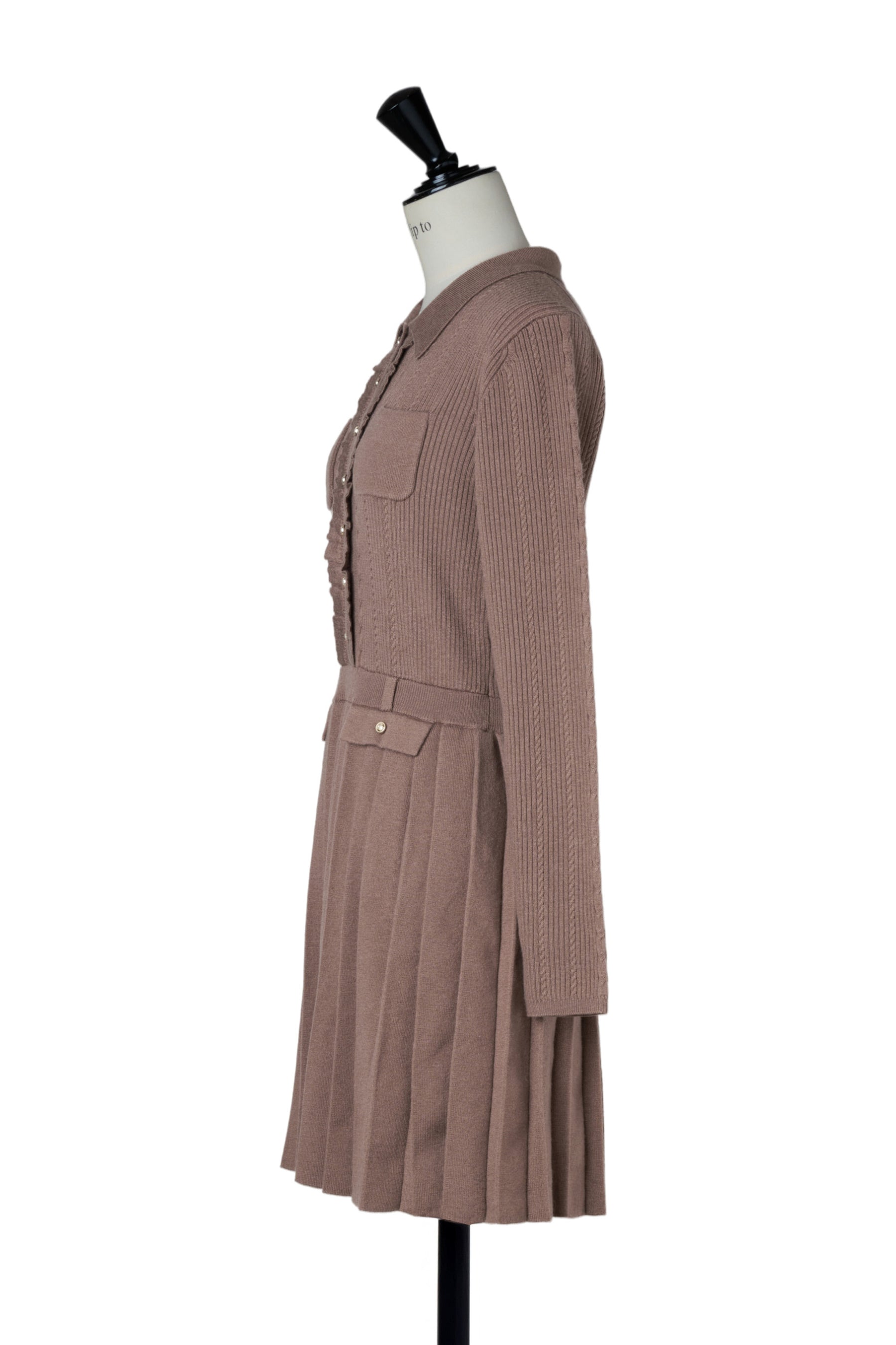 Margot Pleated Knit Mini Dress