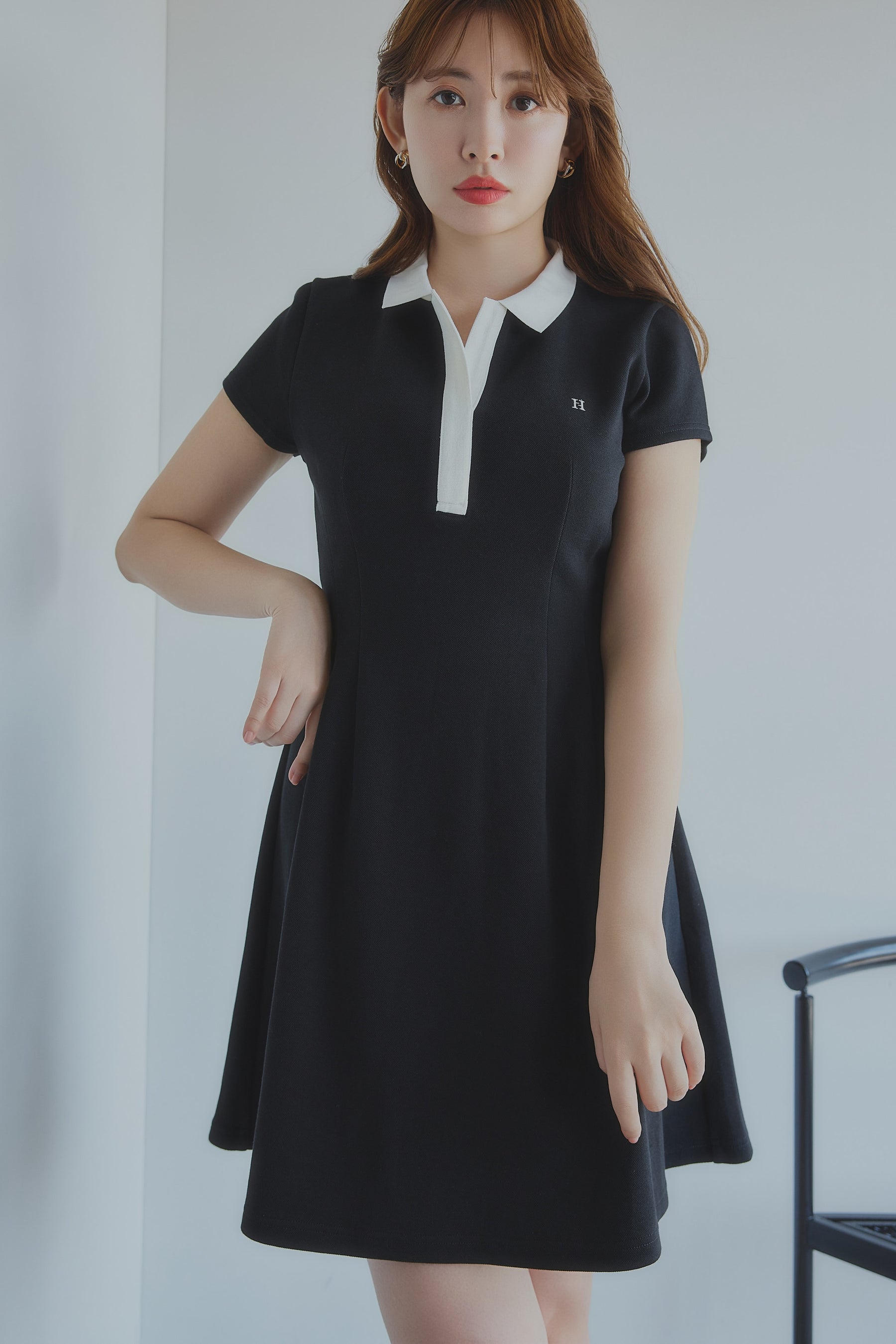 Short Sleeve Polo Mini Dress