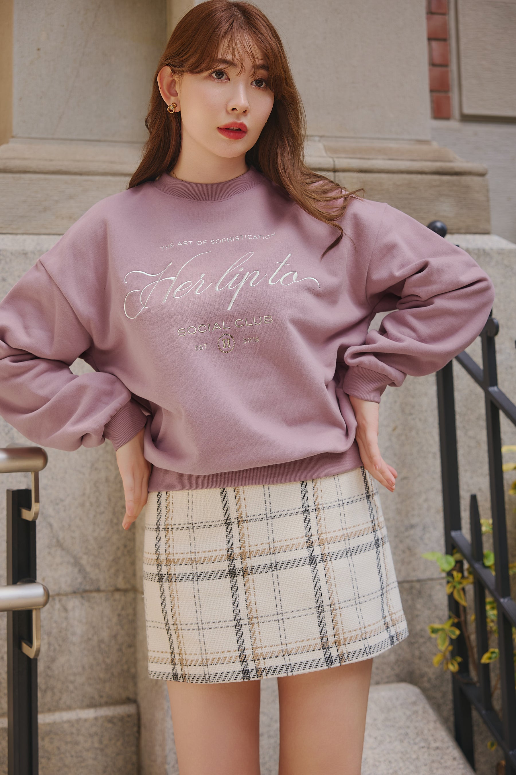 Tweed Check Mini Skort
