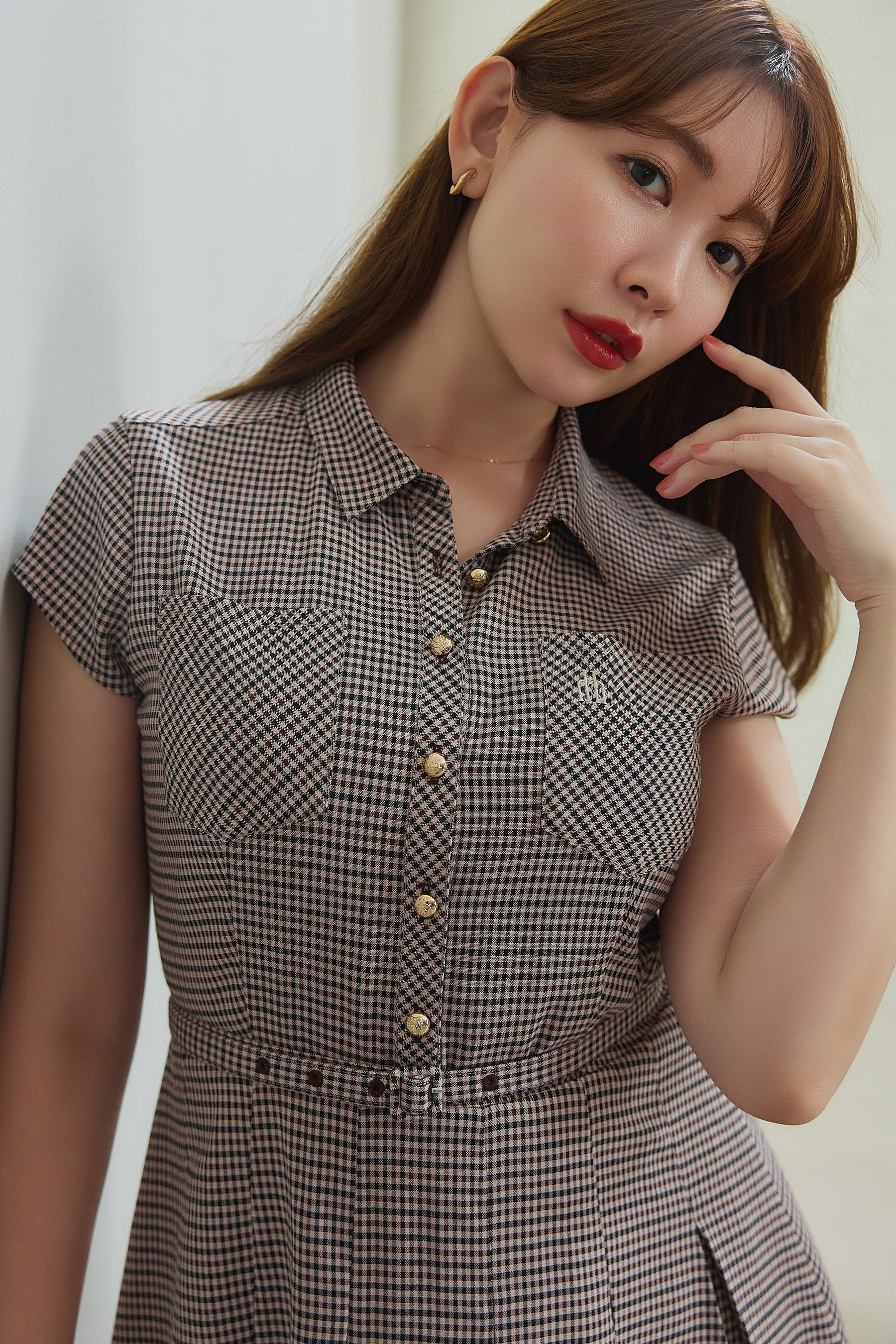 ワンピース herlipto Checked Shirt Mini Dress herlipto Checked