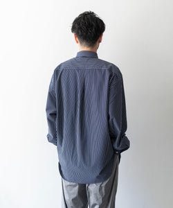 KANEMASA PHIL.】PENCIL STRIPE DRESS JERSEY SHIRT - NAVY SP | 公式